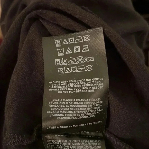 GUESS Jeans Women’s Jet Black T-Shirt with Gold Writing and Gold Sequins - Picture 9 of 11